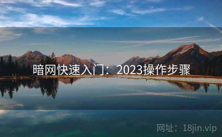 暗网快速入门：2023操作步骤
