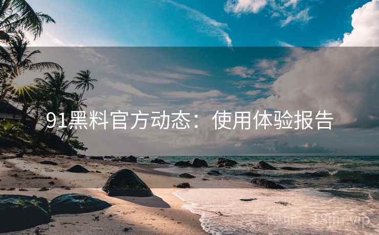 91黑料官方动态：使用体验报告