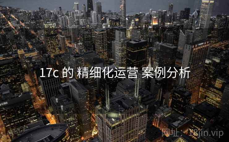 17c 的 精细化运营 案例分析